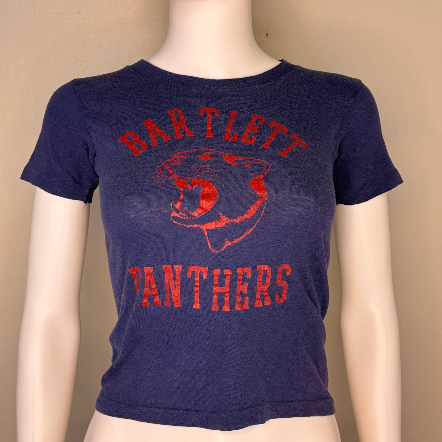 1970s Kids’ Bartlett Panthers T-Shirt, Hanes Size Youth Medium 10-12