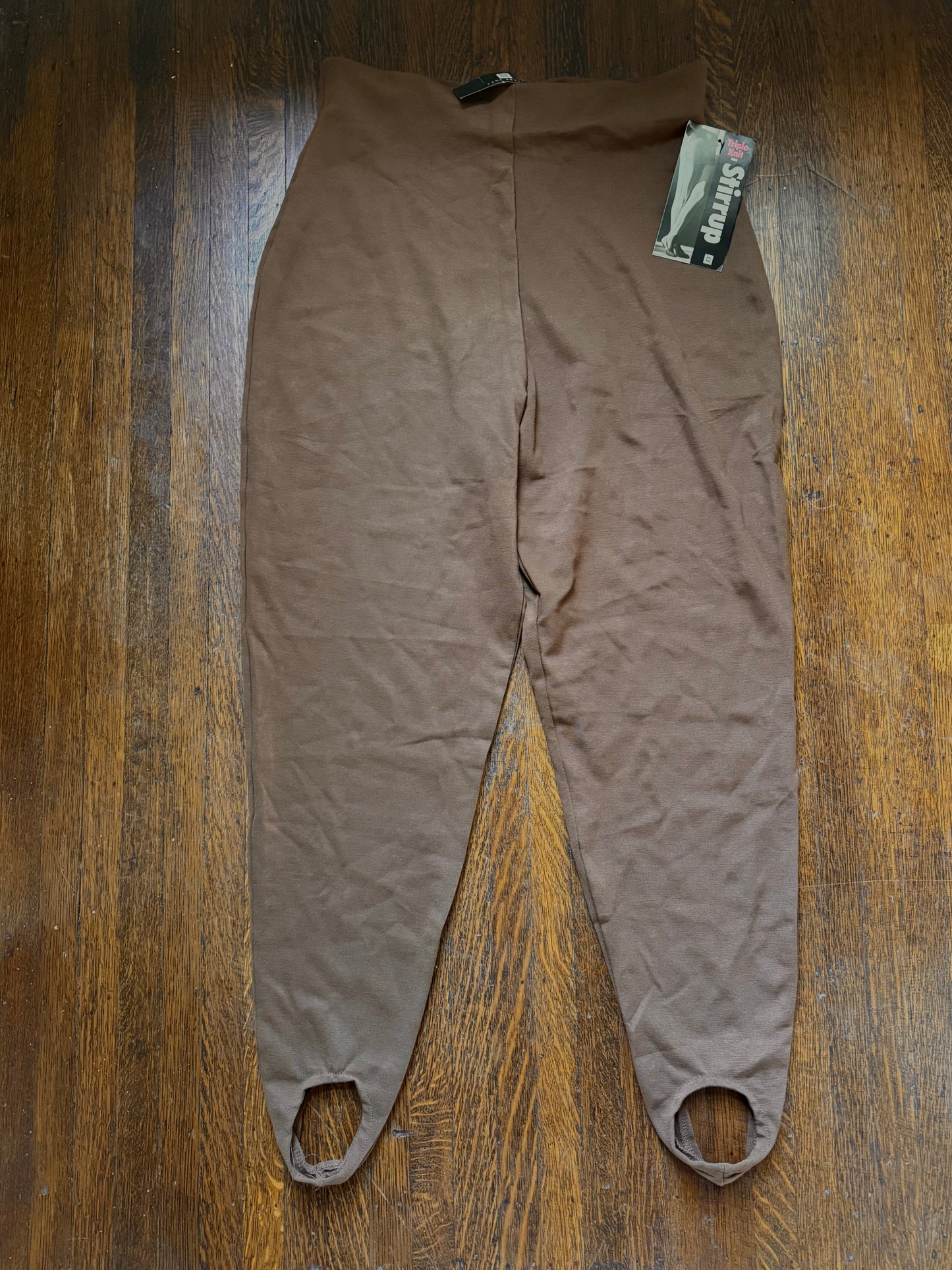 1990s Brown Stirrup Pants, Venezia Vitale Size 22/24, Lane Bryant, High Rise Tapered Leg, Deadstock, New With Tags
