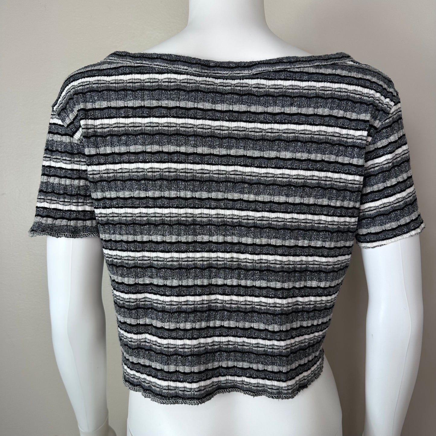 1990s Striped Cropped Top, Bonjour Size Large