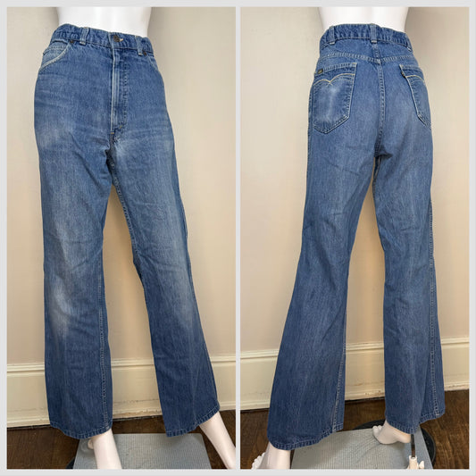 1980s Blue Jeans, Levi’s, 32"x32", Black Tab, High Rise Boot Cut