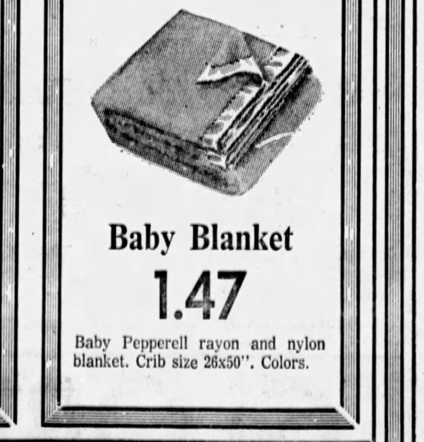 1960s Baby Pepperell Therma Nova Crib Blanket with Satin Binding, Breath of Spring Pastel Floral Print, Rayon Nylon Blend, New in Package