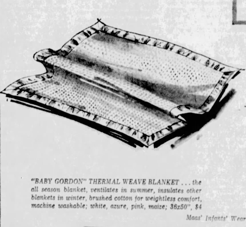 1960s Baby Gordon Thermal Weave Crib Blanket with Satin Binding, Pastel Yellow Cotton, New in Package