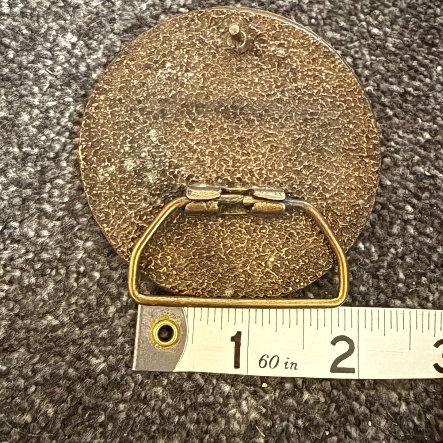 1970s Elvis Presley Brass Belt Buckle, Sun Record Company In Loving Memory of 1935-1977, Memphis Tennessee