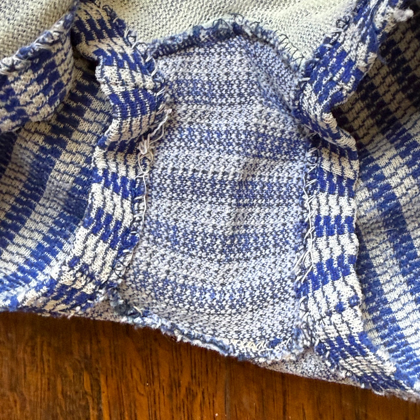 1970s Boys’ Blue Stripe Swim Trunks, Stretch Swimsuit Size 6/7