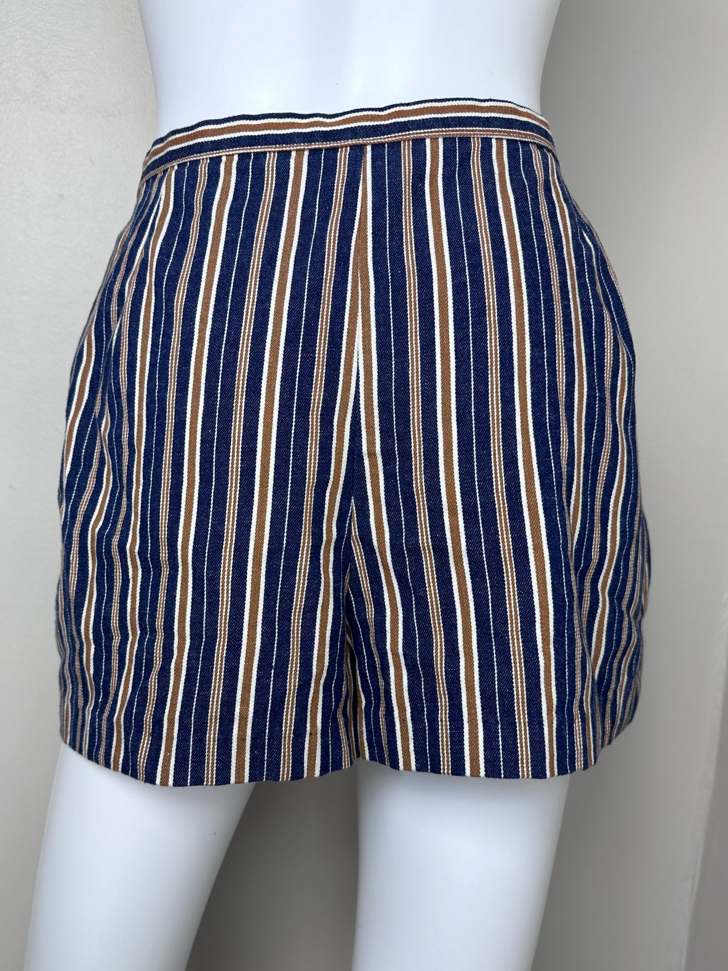 1960s Striped Skort, Lady Stoneswear Size XS, Micro Mini Skirt, Shorts