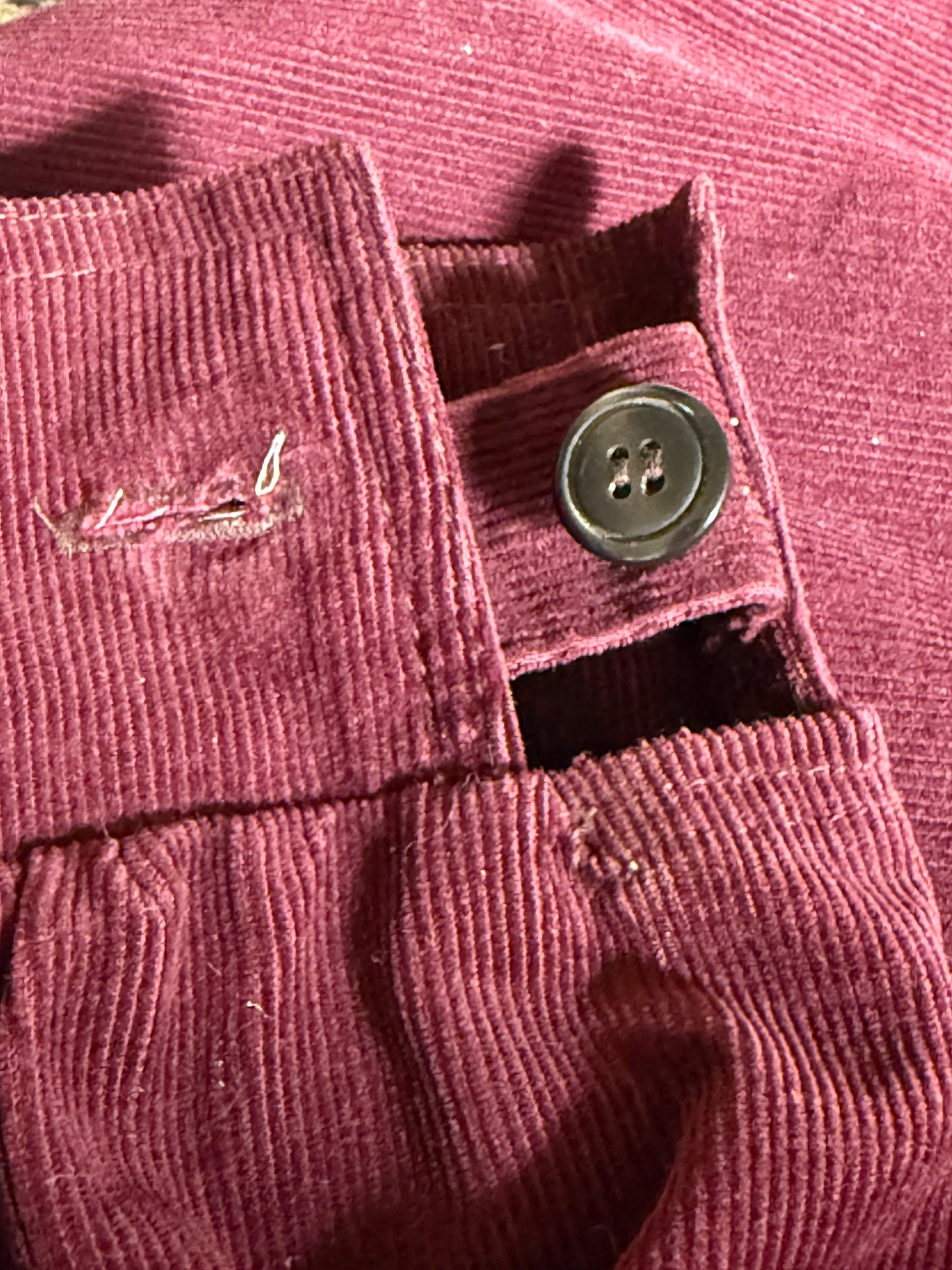 1960s/70s Burgundy Corduroy Jacket, Embroidered, Watsons Beagles, Size XL-2XL