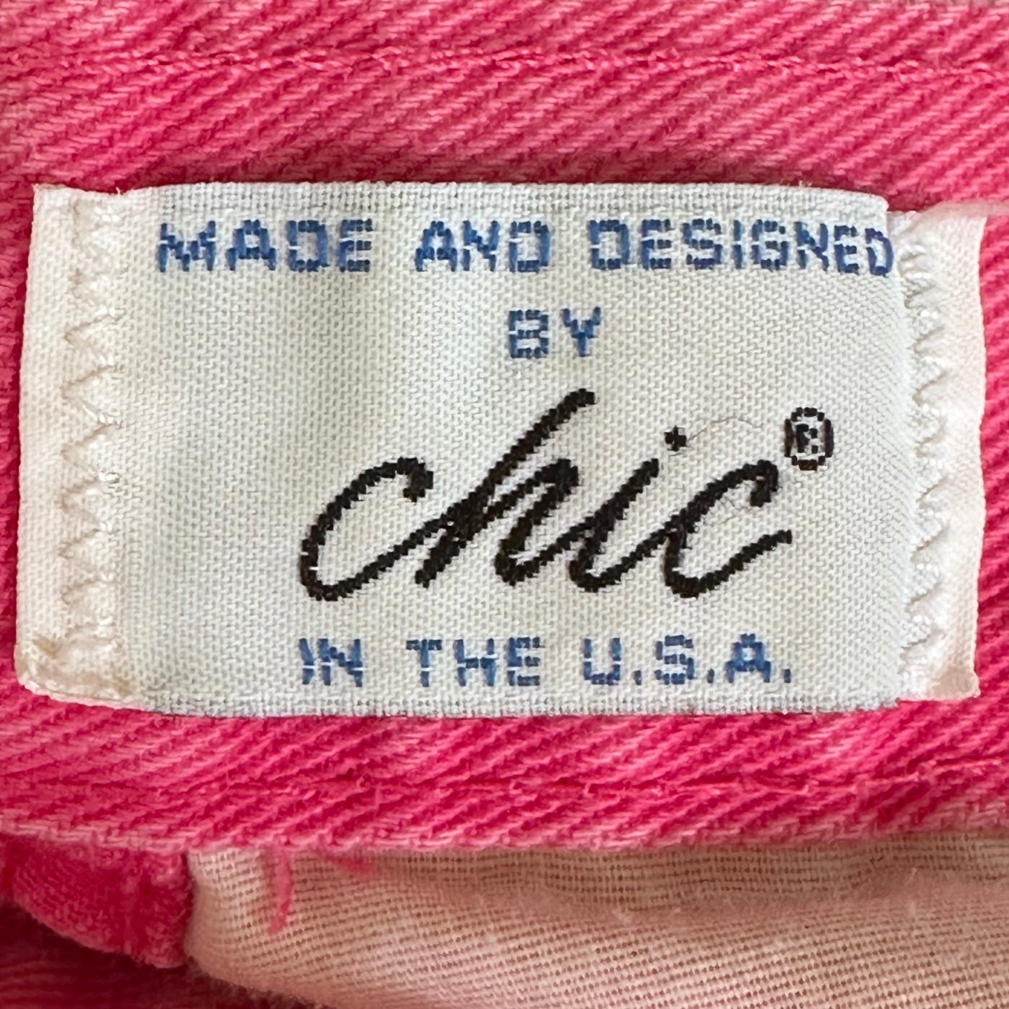 1980s Chic Hot Pink Jeans, Size 8, 28"x28.25"