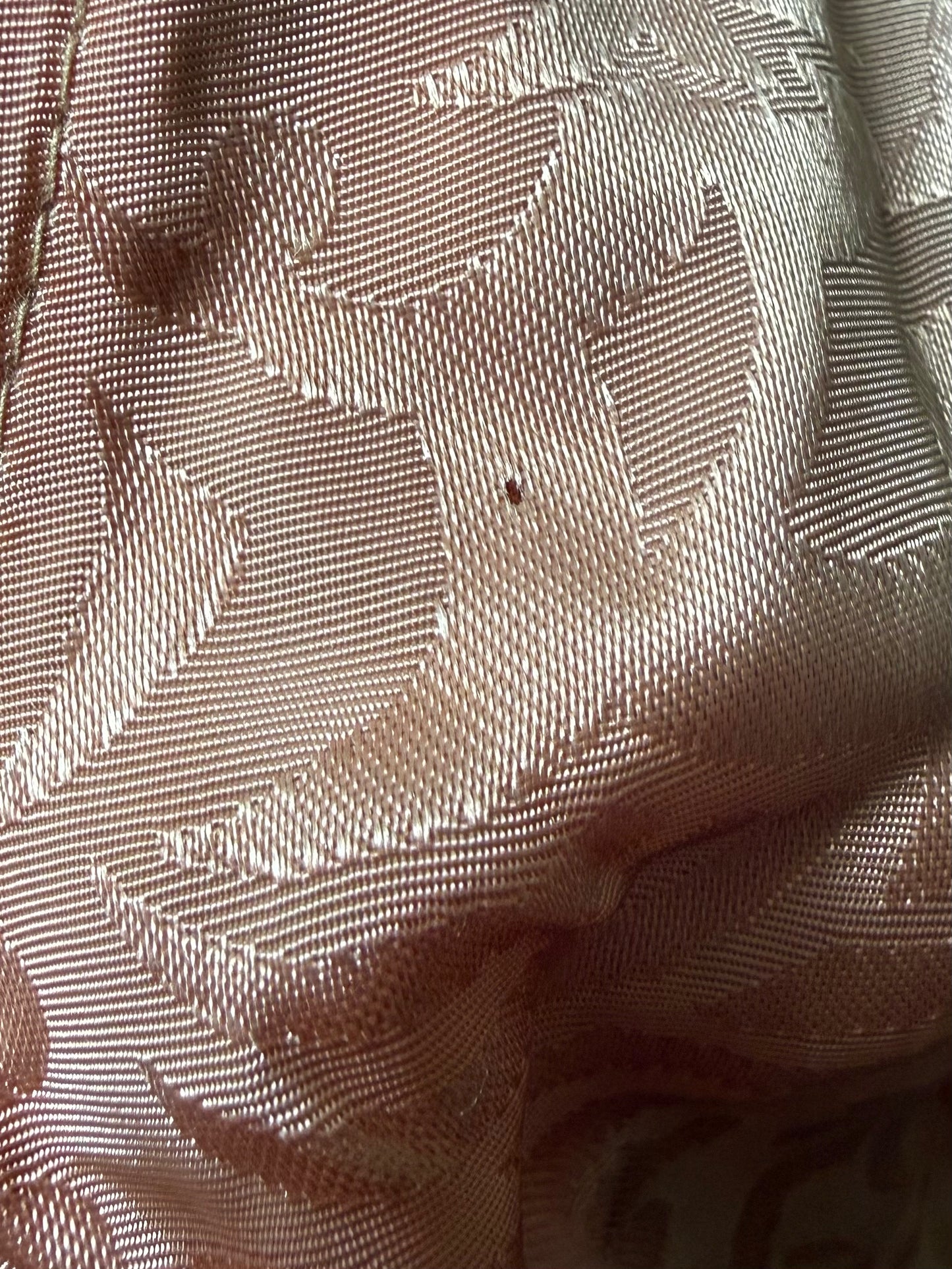 1940s/50s Men’s Peach Satin Jacquard Lounging Robe, Size Small, Dragons, Smoking Jacket