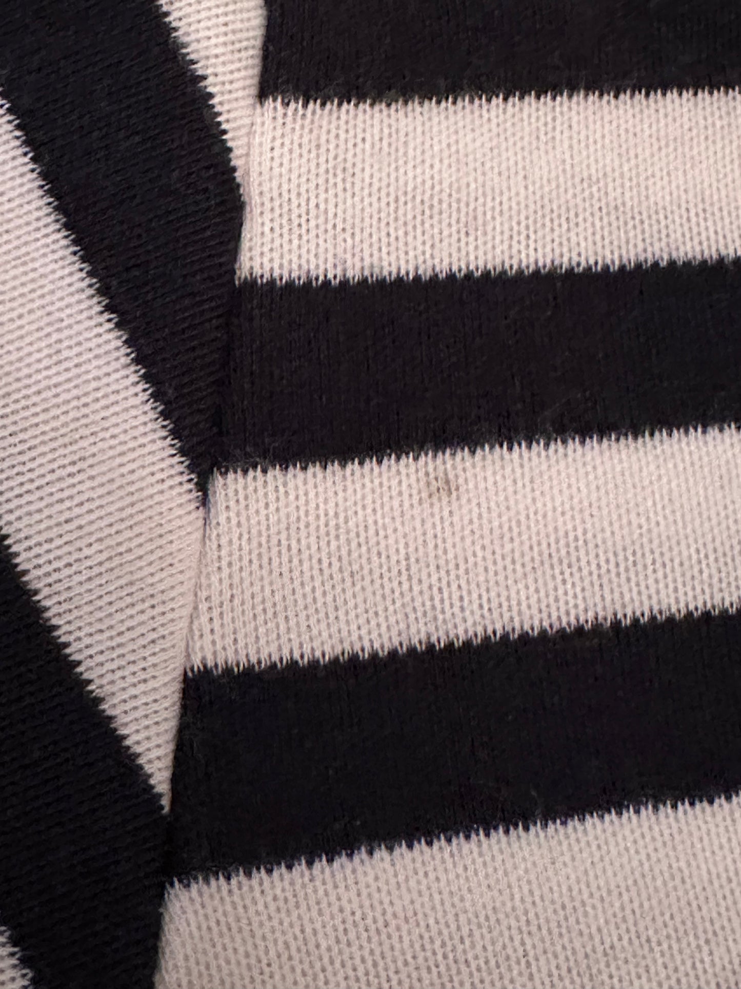 1970s Black and White Stripe Knit Dress, Casual Corner Size Small