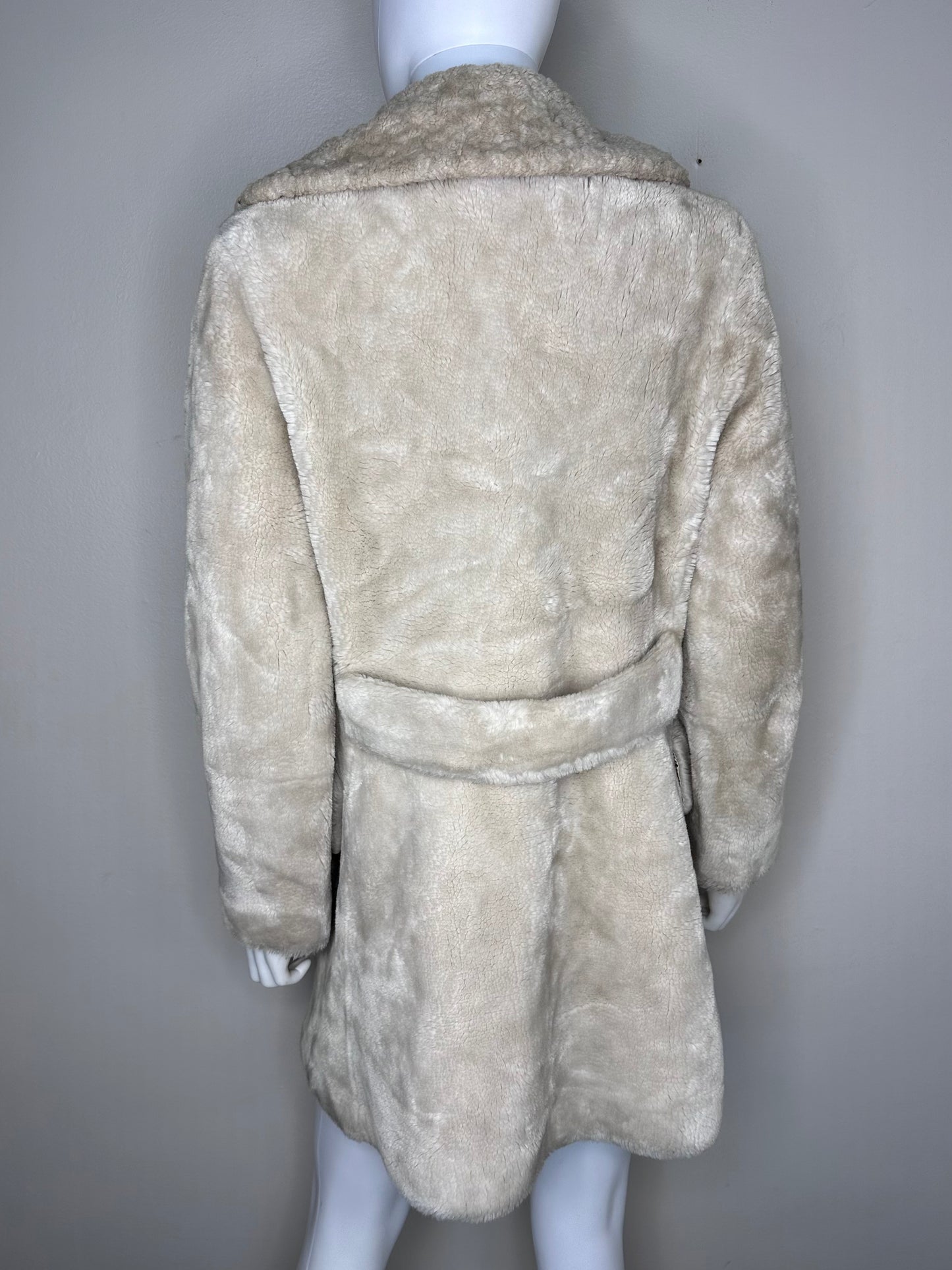 1970s Blonde Faux Fur Coat, Borgana Styled by Russel Taylor Size Small