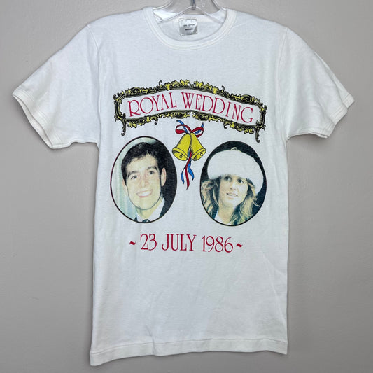 1980s Royal Wedding 23 July 1986 T-Shirt, Size XS, Prince Andrew and Sarah Ferguson