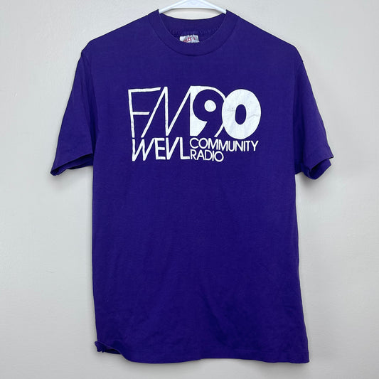 1980s FM90 WEVL Memphis Community Radio T-Shirt, Tee Jays Size Medium