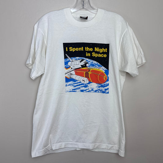1980s/90s Space Camp T-Shirt, Size Medium, I Spent the Night in Space, Space and Rocket Center Huntsville
