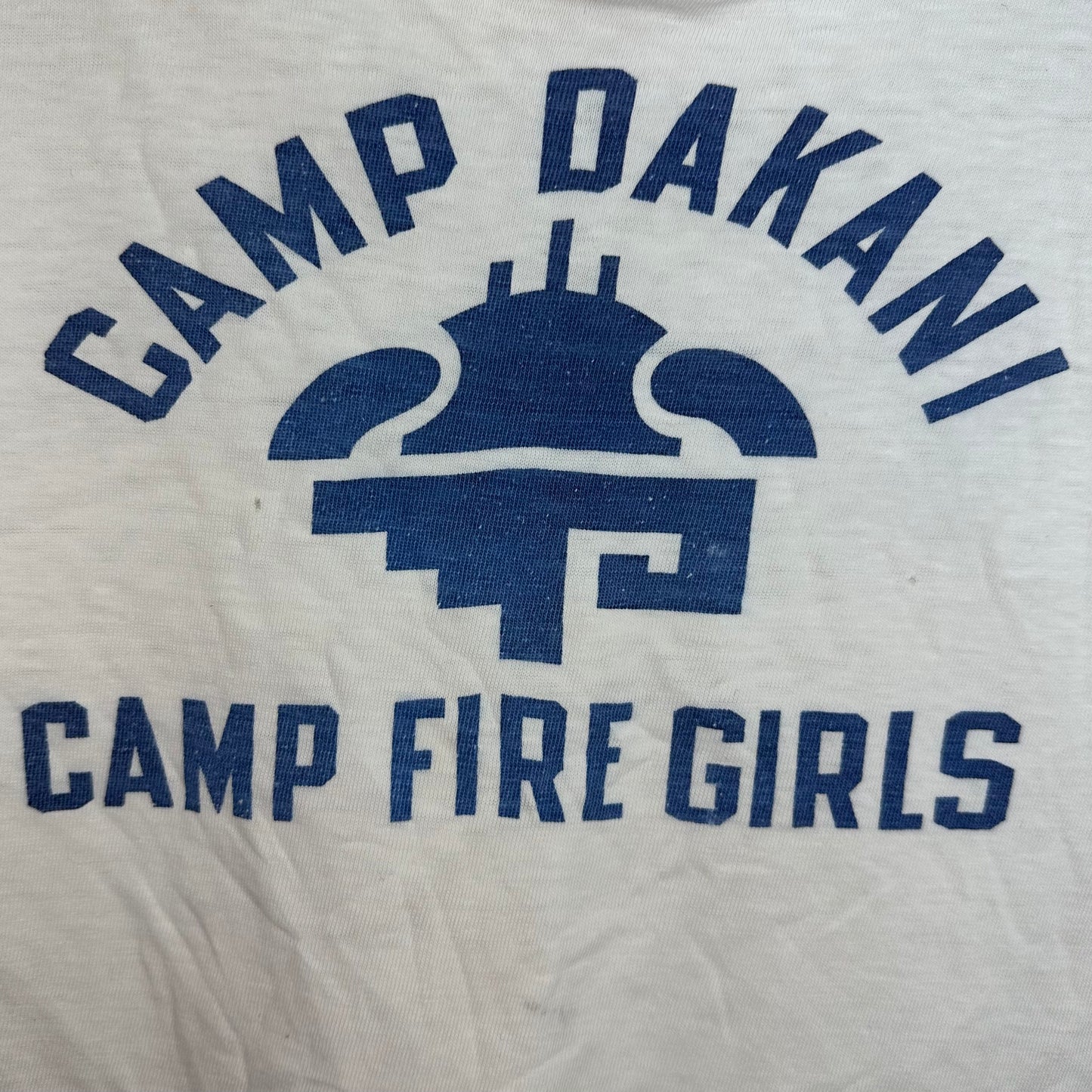 1960s Camp Dakani Camp Fire Girls T-Shirt, Youth Large/Adult XS