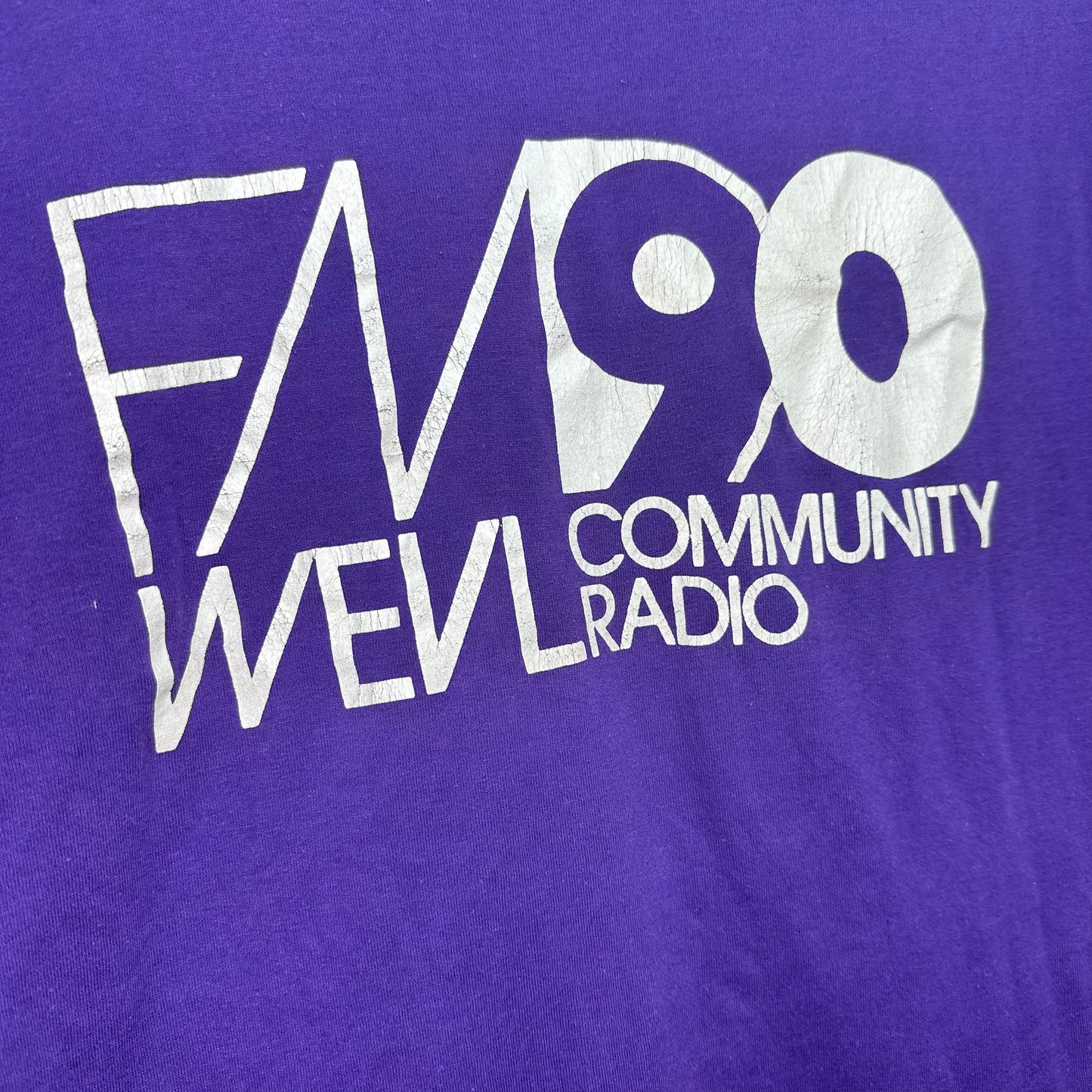 1980s FM90 WEVL Memphis Community Radio T-Shirt, Tee Jays Size Medium