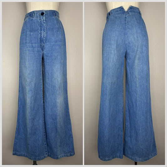 1980s Wide Leg Jeans, Foxmoor 27"x31.5"