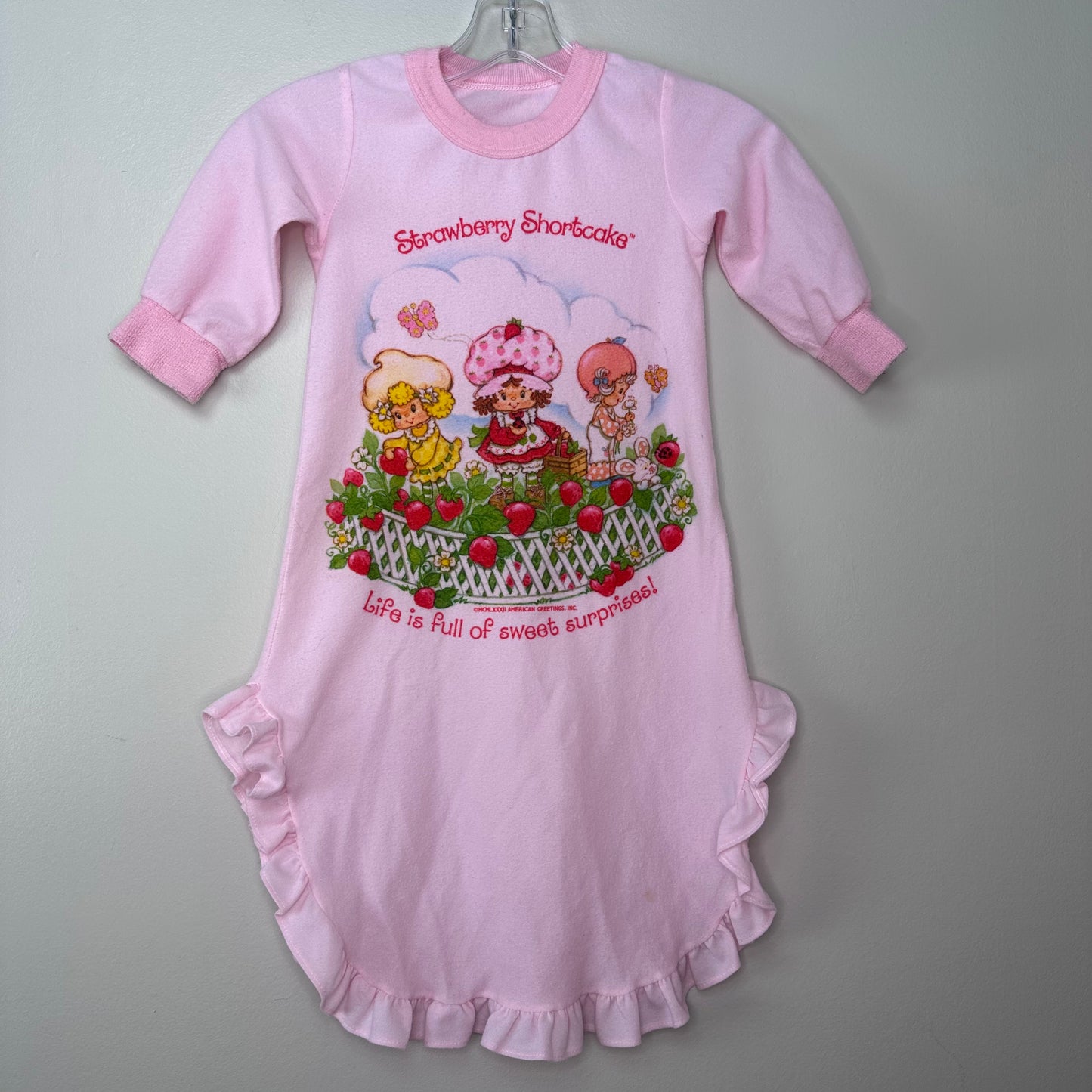 1980s Strawberry Shortcake Nightgown, Lemon Meringue, Apricot