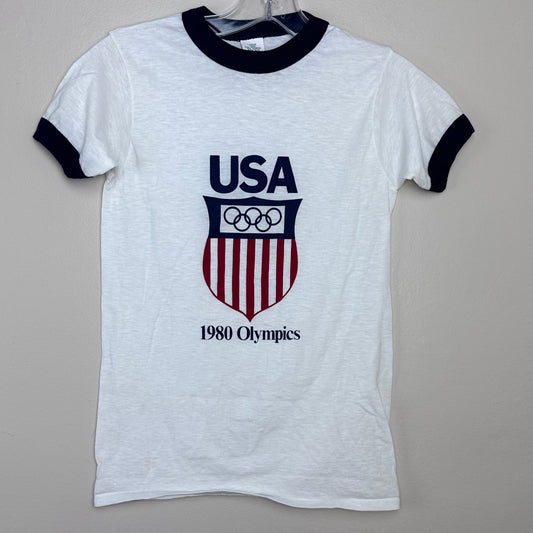 1980 Olympics USA T-Shirt, Youth Large/Adult XXS
