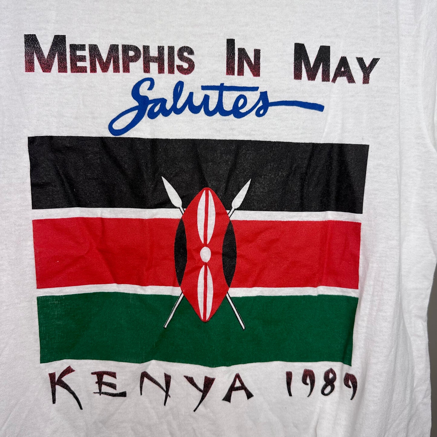 1980s Memphis in May Salutes Kenya 1989 T-Shirt, Size Small