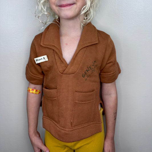 1960s Short Sleeve Sweatshirt, Child Size 3T, Geneva on the Lake, Deadstock
