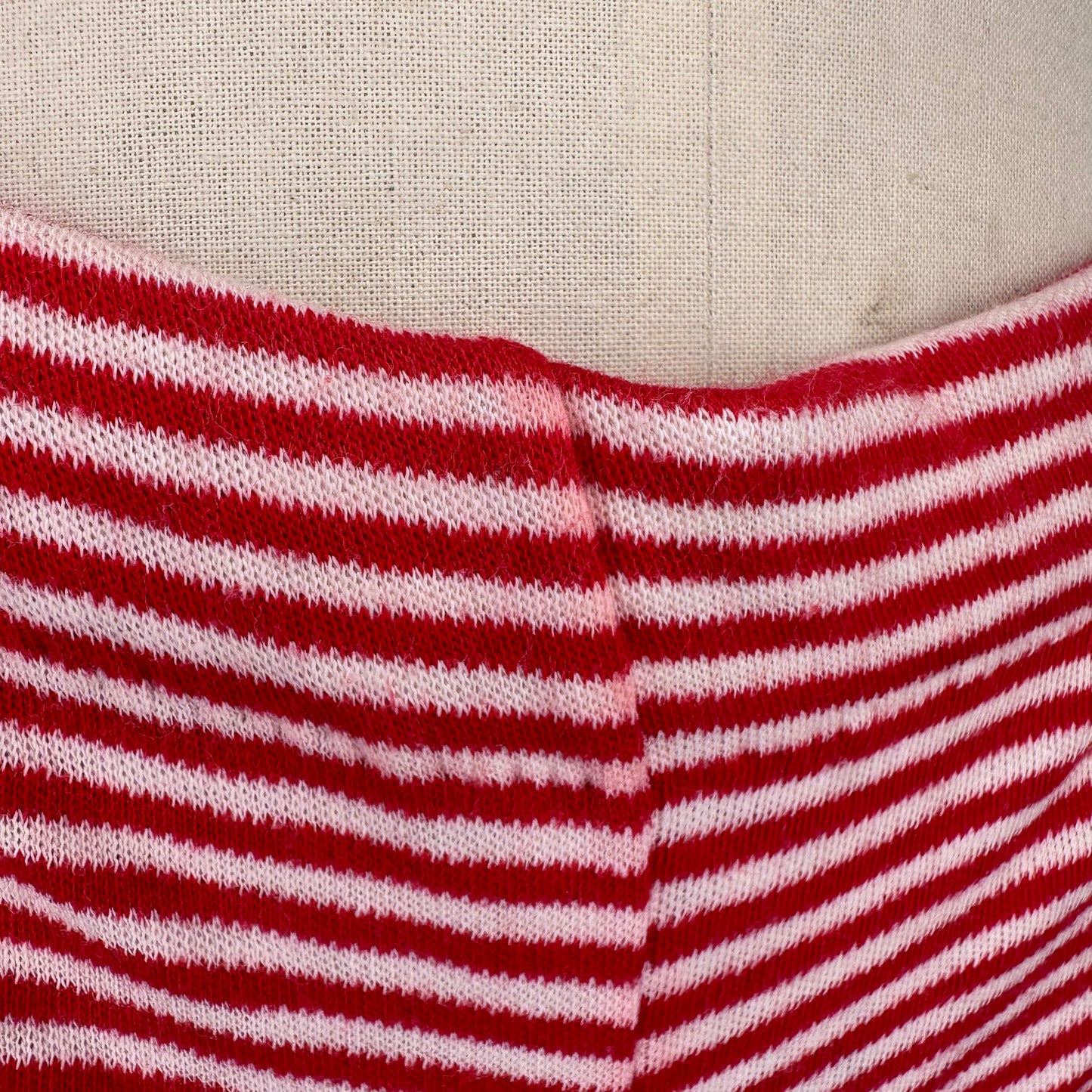 1970s Red Nautical Knit Set, Top and Shorts, Size Small