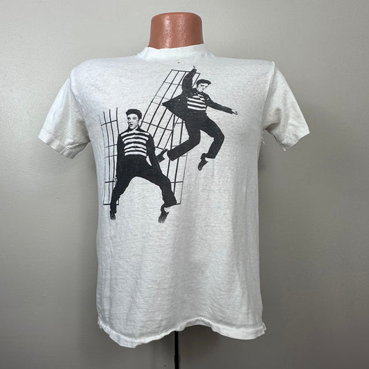 1980s Elvis Jailhouse Rock T-Shirt, Distressed, Hanes Size Small