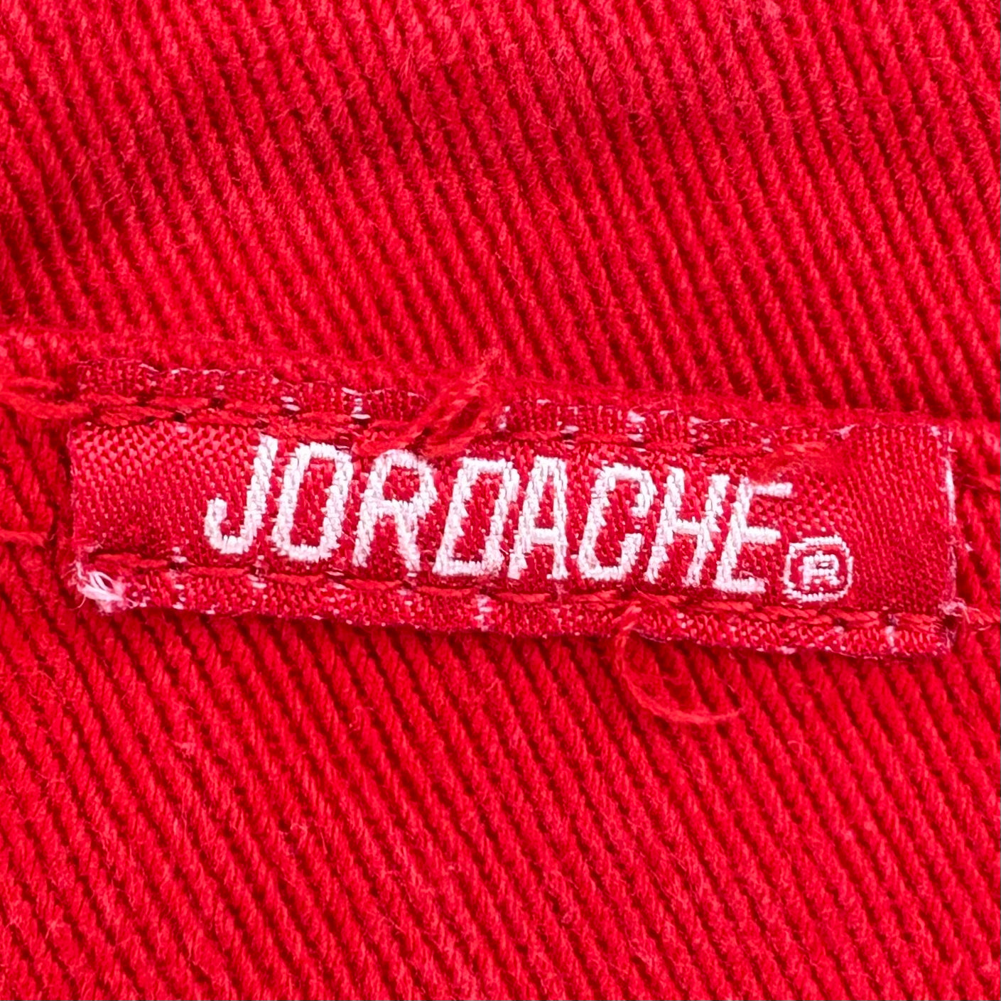 1990s Red Denim Cut Off Shorts, Jordache, 26" Waist