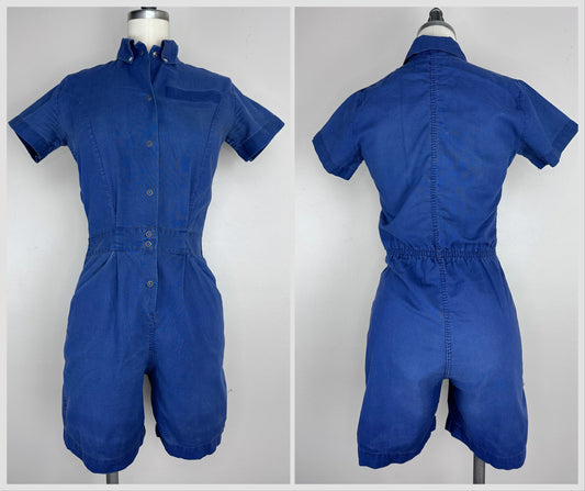 1950s/60s School Gym Uniform Romper, Moore Size Small