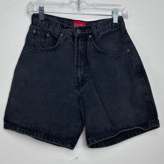 1990s Black Denim Shorts, No Problem, 25" Waist
