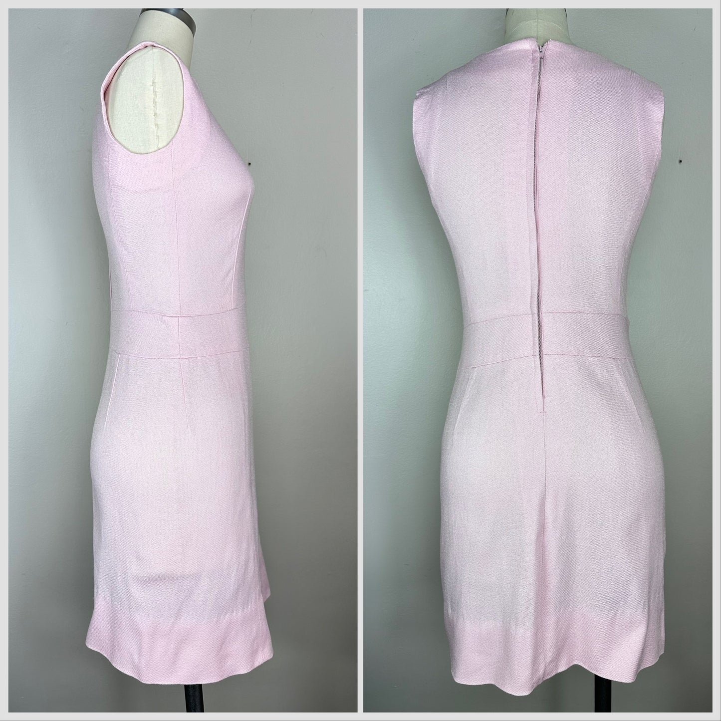 1960s Phi Mu Sorority Pastel Pink Suit, Dress and Jacket, Size XS