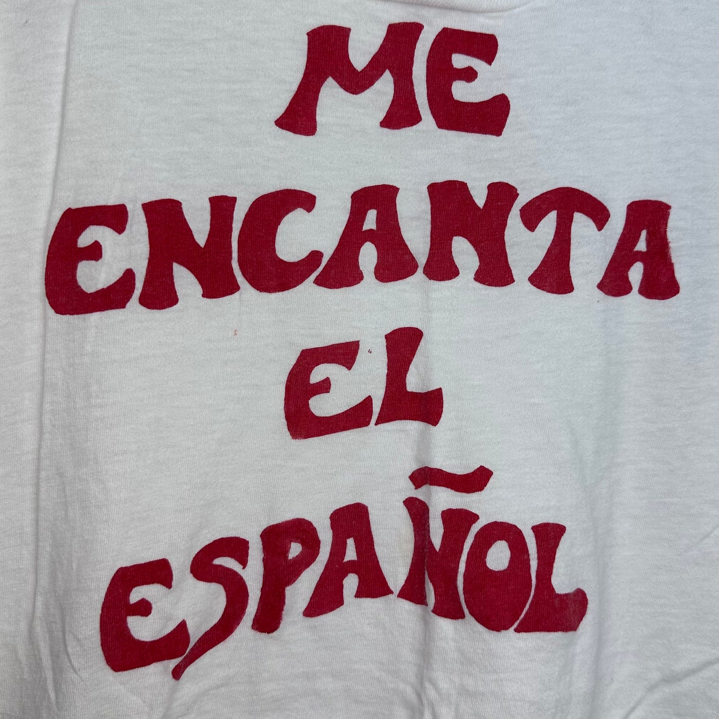 1970s Me Encanta El Español T-Shirt, Size Small, I Love Spanish