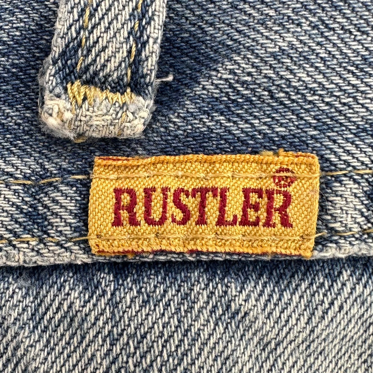 1970s Blue Jean Cut Off Shorts, Rustler, 36" Waist