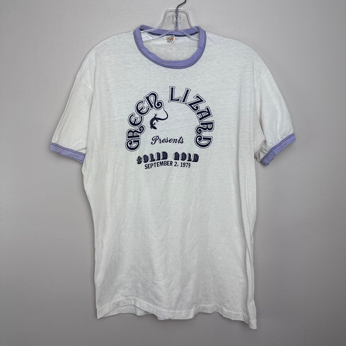 1970s Green Lizard Presents Solid Gold September 2 1979 T-Shirt, Size Larg, Legendary Canton Mississippi Party