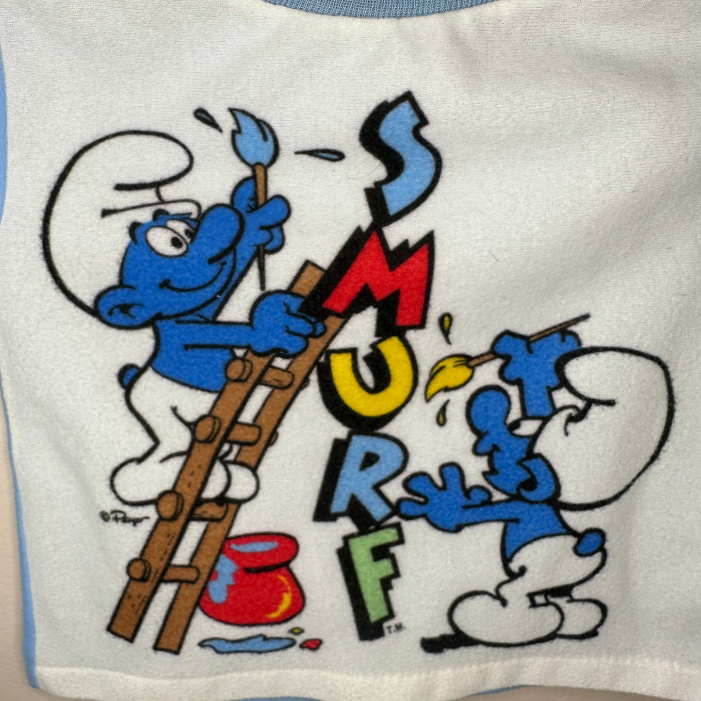 1980s Smurf Pajamas, Size 12m, Painter