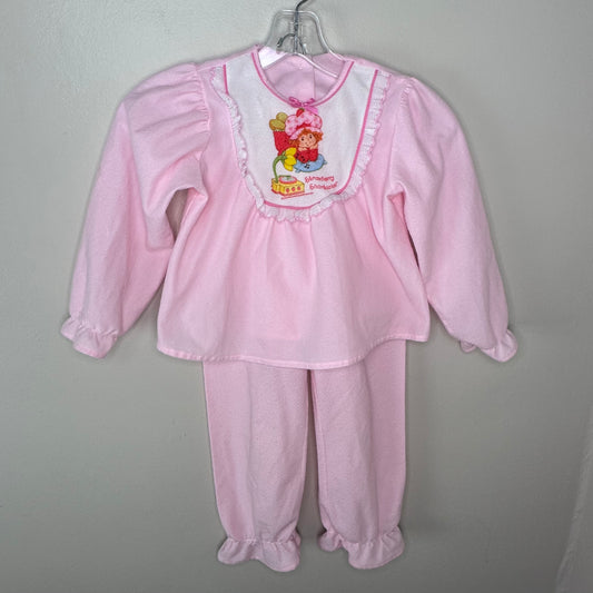 1980s Strawberry Shortcake Pajamas Set, Kids Size 5, Top and Pants