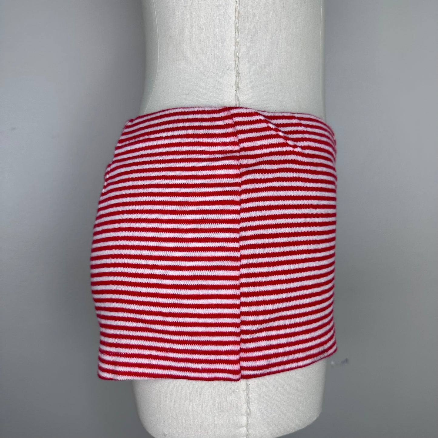 1970s Red Nautical Knit Set, Top and Shorts, Size Small