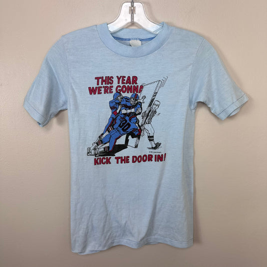 1980s Football T-Shirt, Size XS, This Year We’re Gonna Kick the Door In, Bum Phillips, Houston Oilers