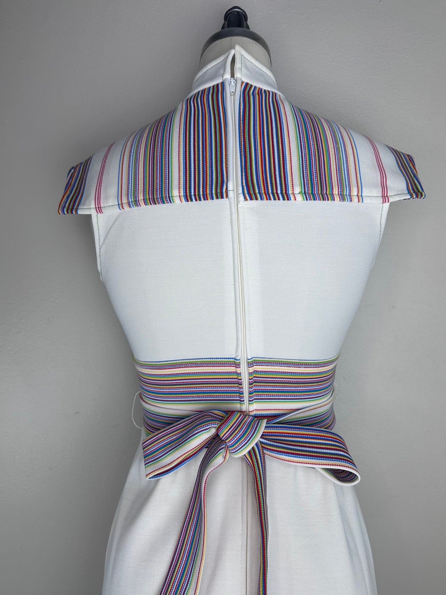 1970s Rainbow Stripe Dress, Jerell of Texas Size XS