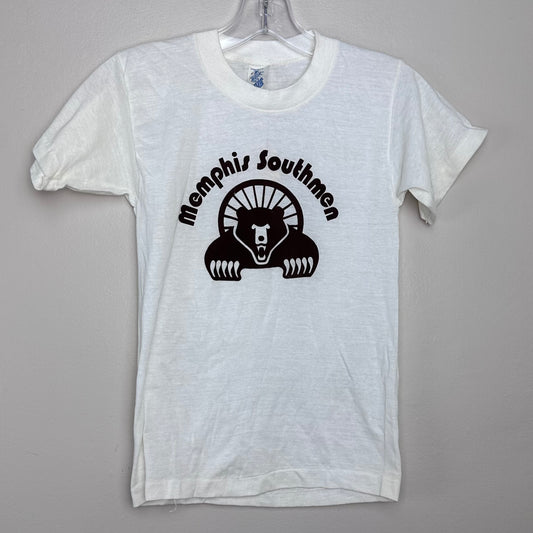 1970s Memphis Southmen T-Shirt, Youth Large/Adult XXS, World Football League, Grizzlies