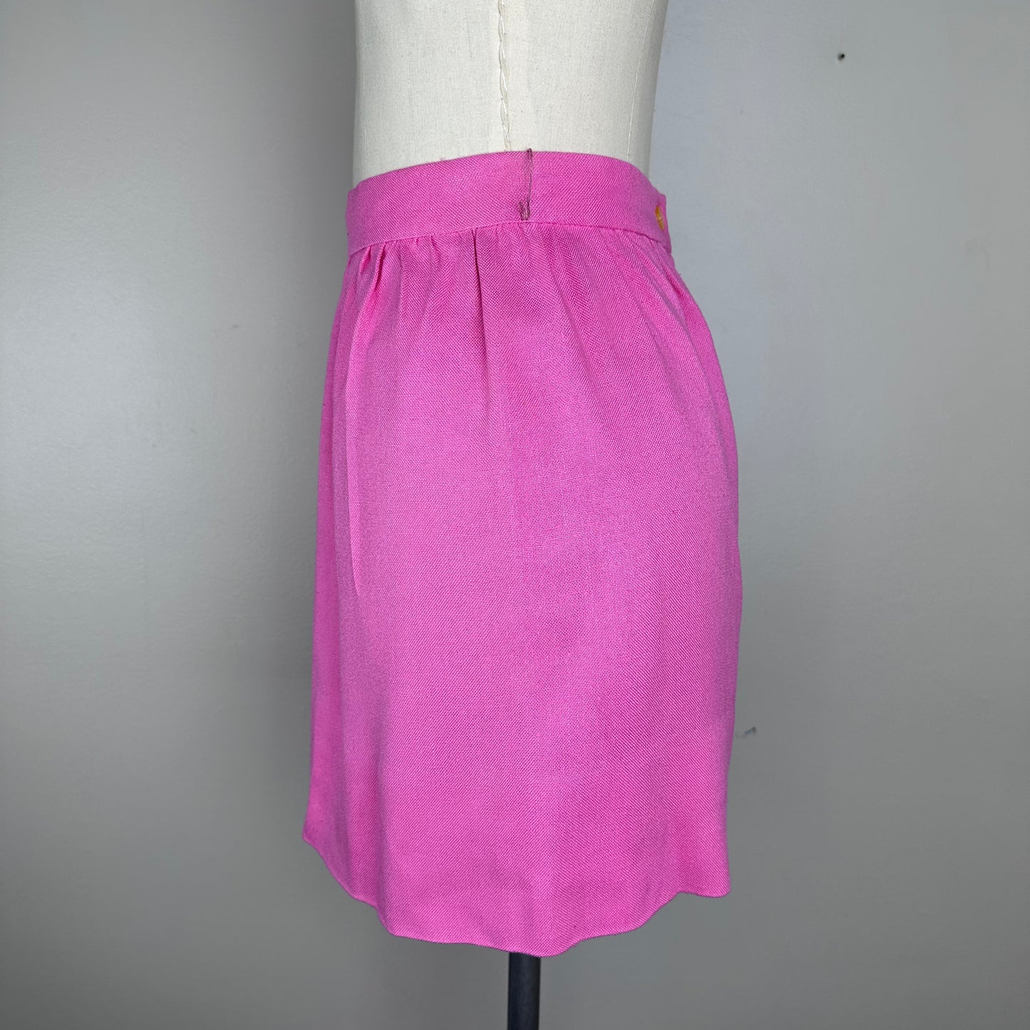 1960s/70s Bright Pink Mini Skirt, Y.E.S. From California