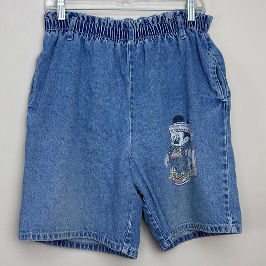 1990s Mickey Mouse Denim Shorts, Mickey Unlimited Jerry Leigh, Size M/L, Disney Cruises