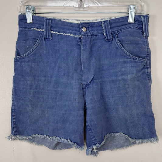 1970s Cut Off Blue Jean Shorts, Zayre Matt Andrew’s, 29.5" Waist