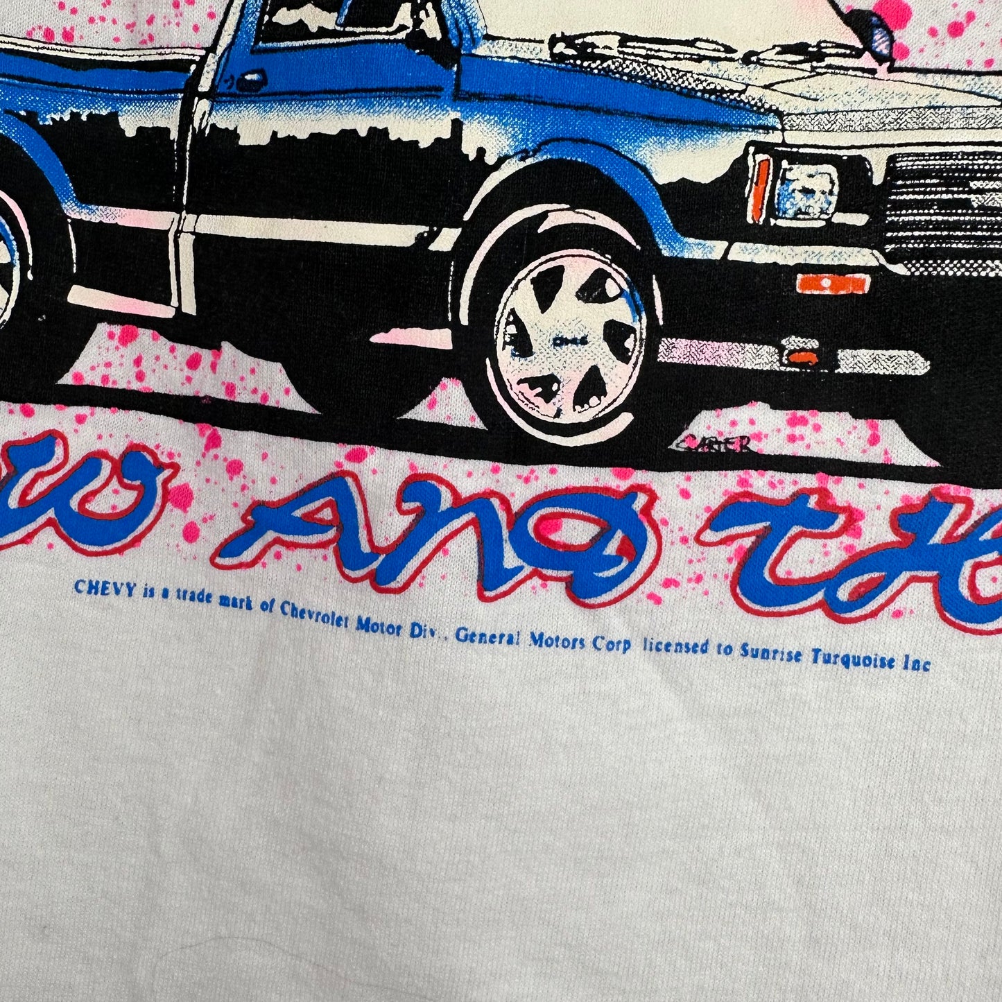 1990s Chevrolet Truck Now and Then T-Shirt, Size Small