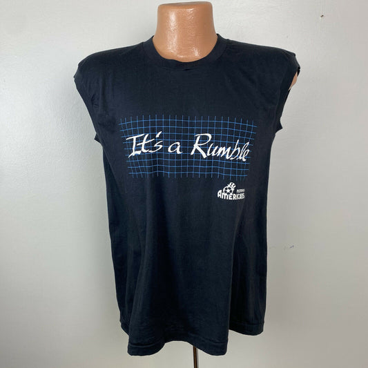1980s Memphis Americans T-Shirt, Screen Stars Size M/L, 80s Muscle Tee, It’s A Rumble, Soccer, MISL