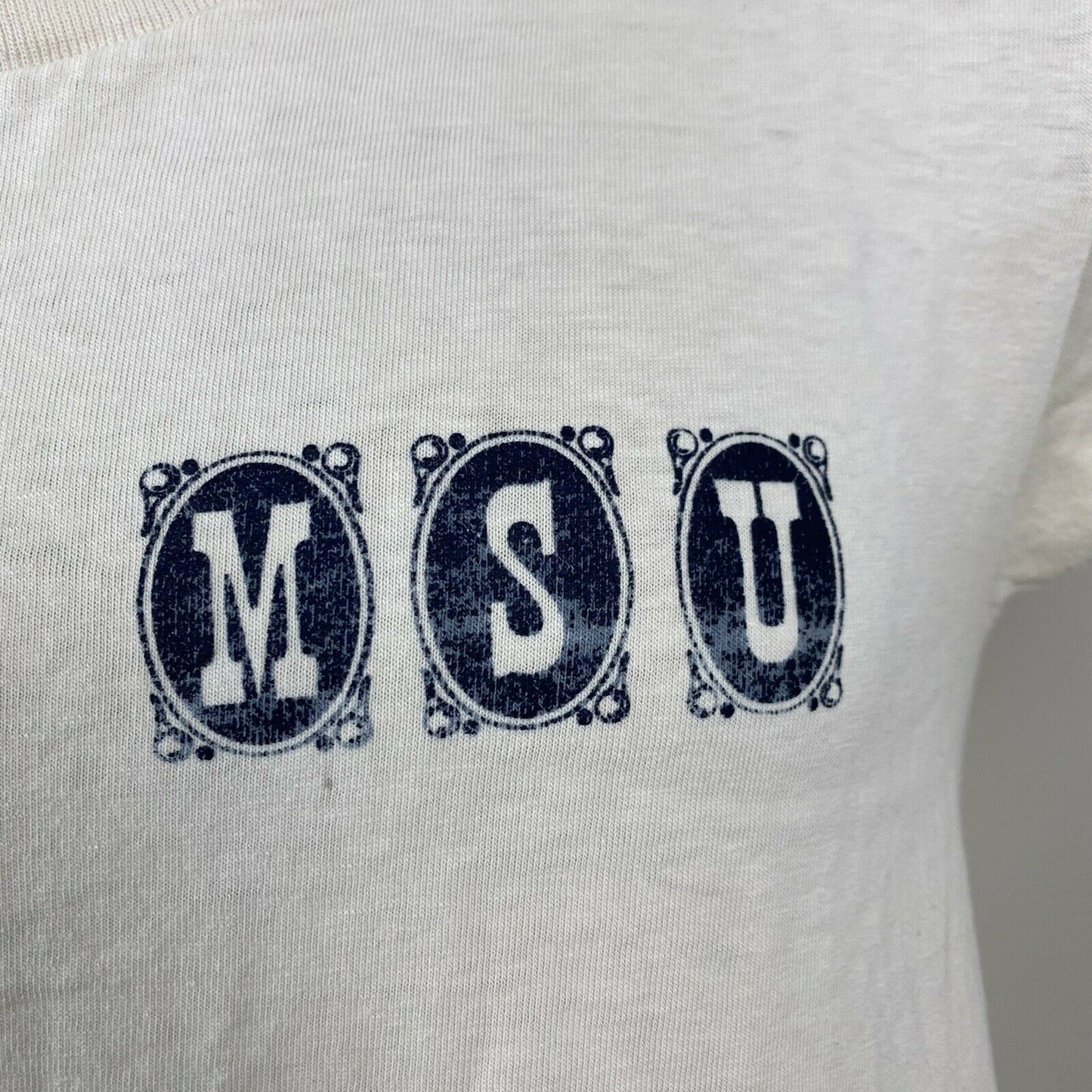 1970s MSU T-shirt, Memphis State University Tigers, Collegiate Pacific Size S/M