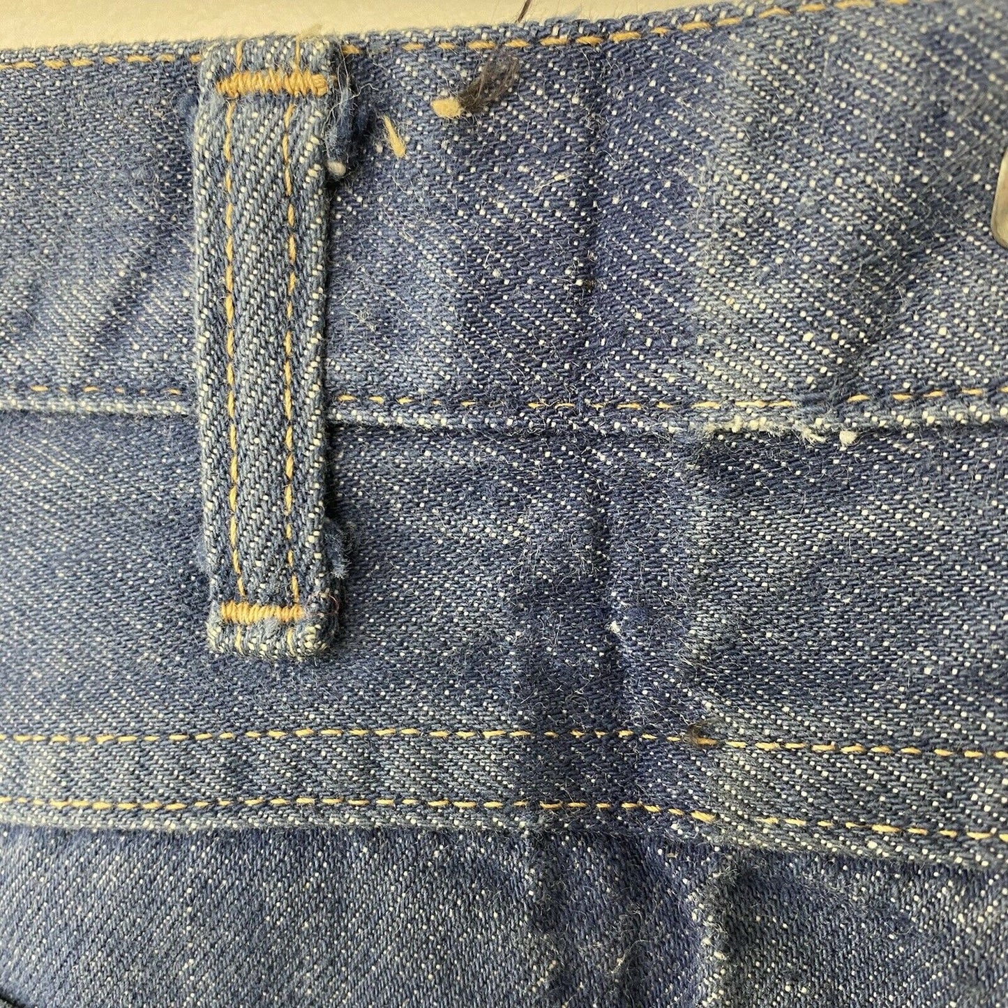 1950s Foremost Selvage Denim Blue Jeans, 26x27.5, JC Penney, Old Mend