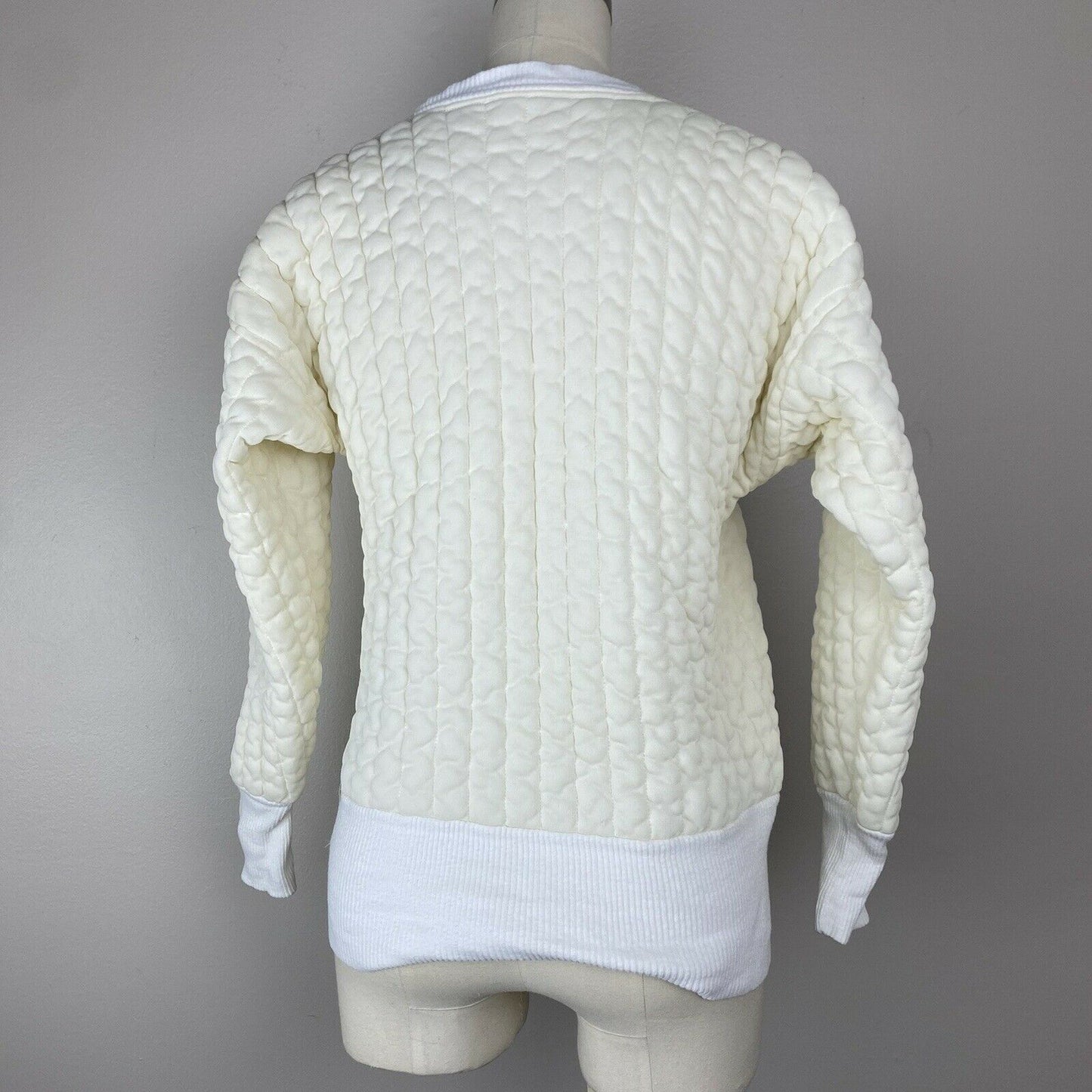 1960s B.V.D. Puffy Thermal Sweatshirt, Size Small, Cloud Shirt, Insulated, Warm Layer