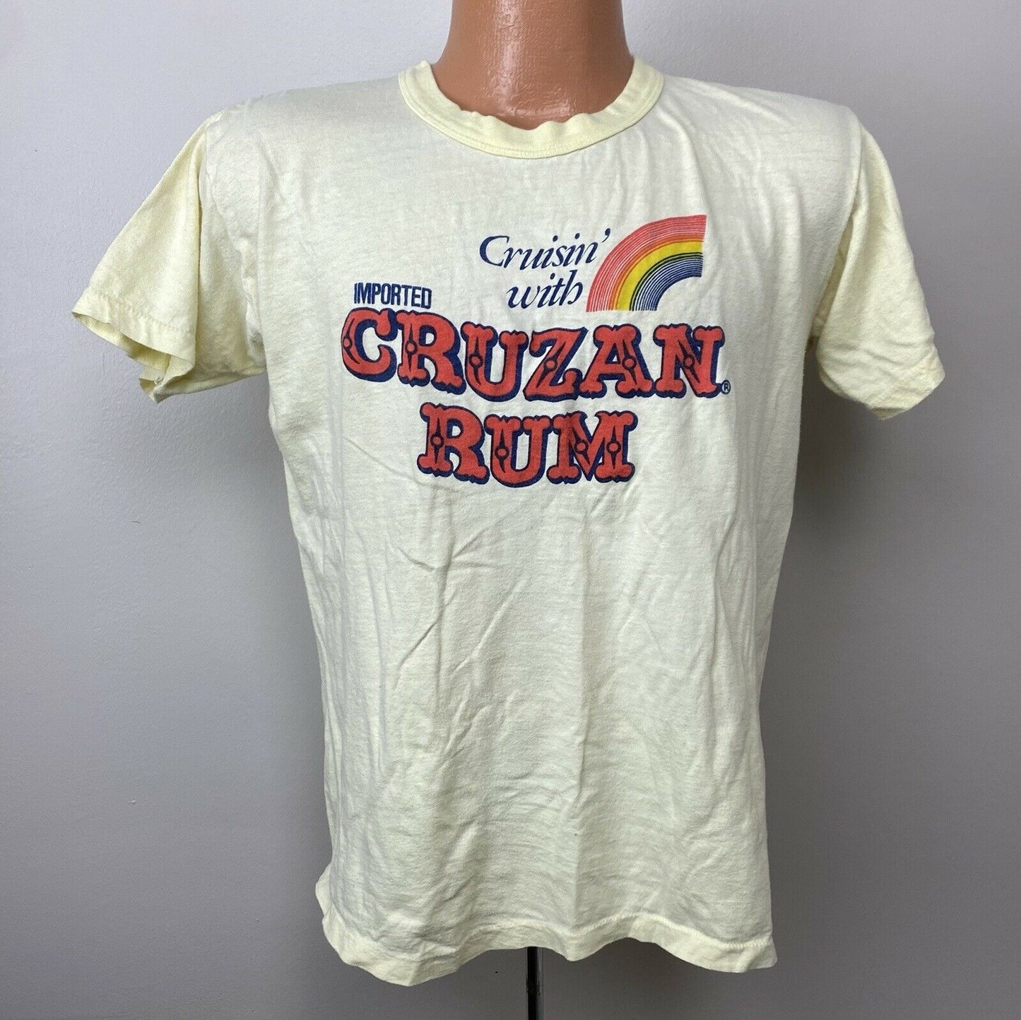 1970s Cruzan Rum Promo T-Shirt, Size Medium, Cruisin' With Cruzan