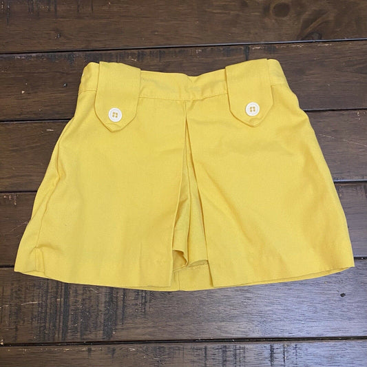 1970s Yellow Skort, Buster Brown, Kids Size 3T