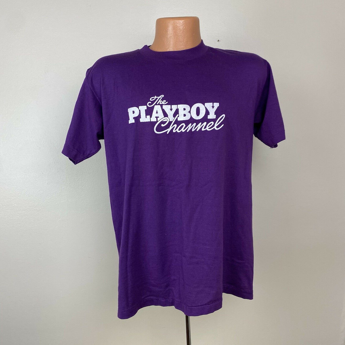 1980s The Playboy Channel T-Shirt, Sportswear Size M/L, 80s Playboy Magazine, Playboy Bunny, Adult TV